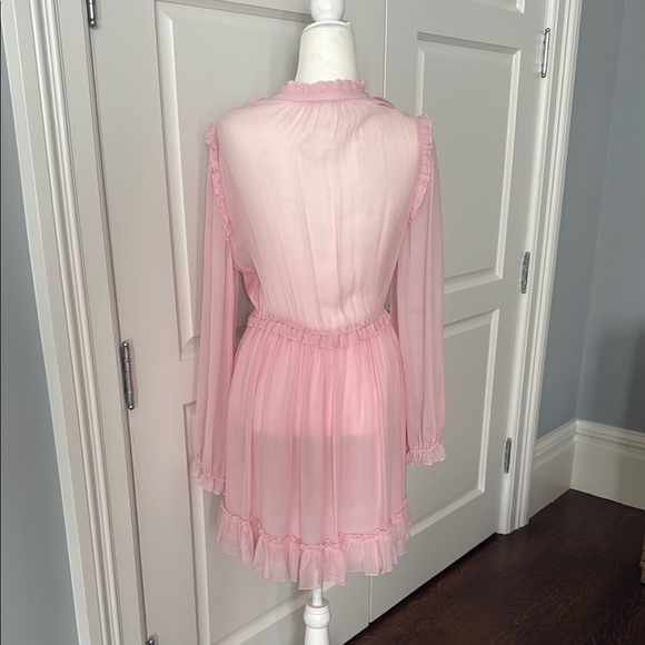 Ulla Johnson Pink Ruffled Long Sleeve Dress - Picture 3 of 3